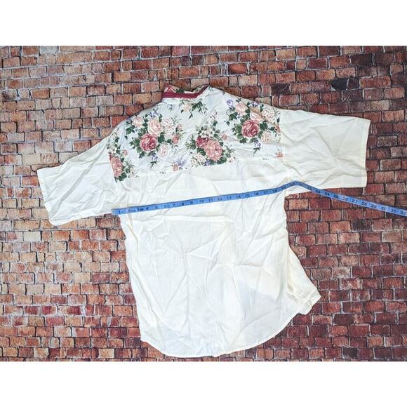 Vintage Hot Stuff Floral button up top Size M - Picture 7 of 8